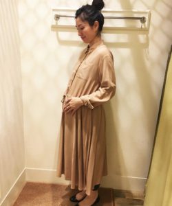 春のシャツワンピース